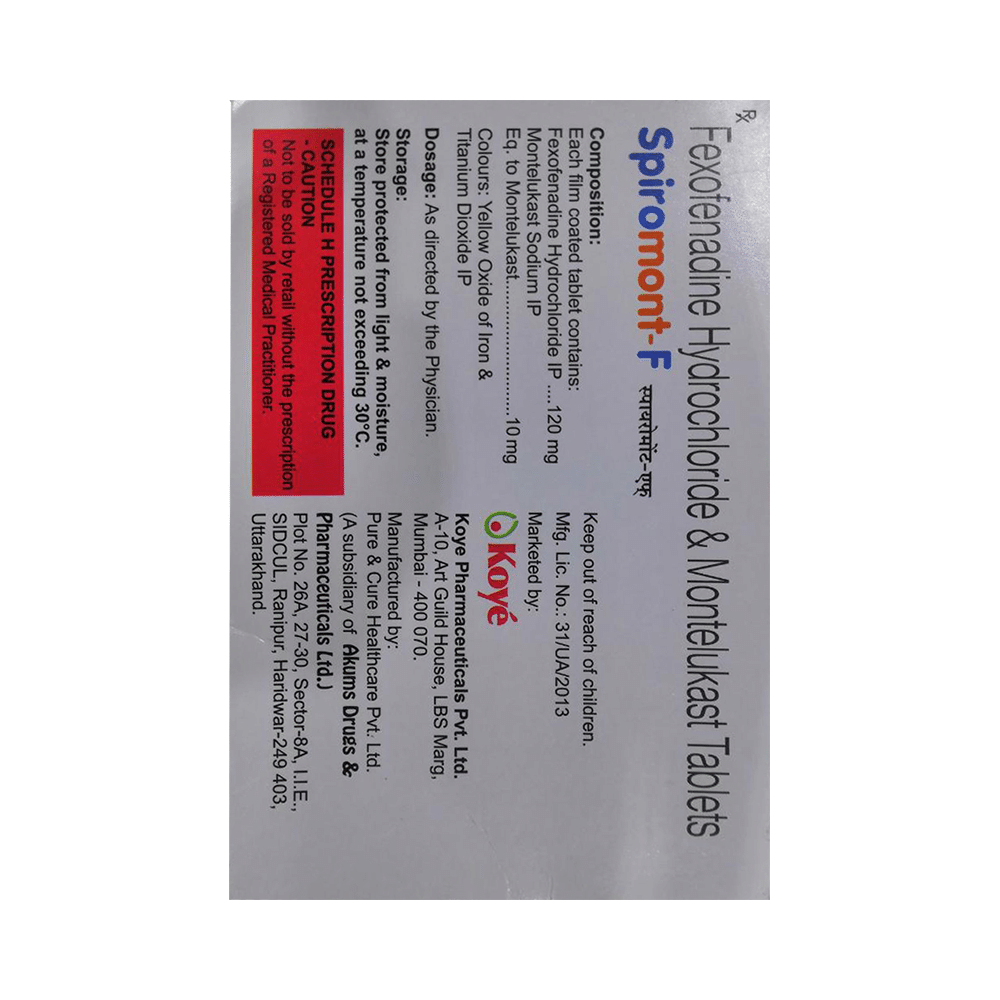 Spiromont-F Tablet - Image 2