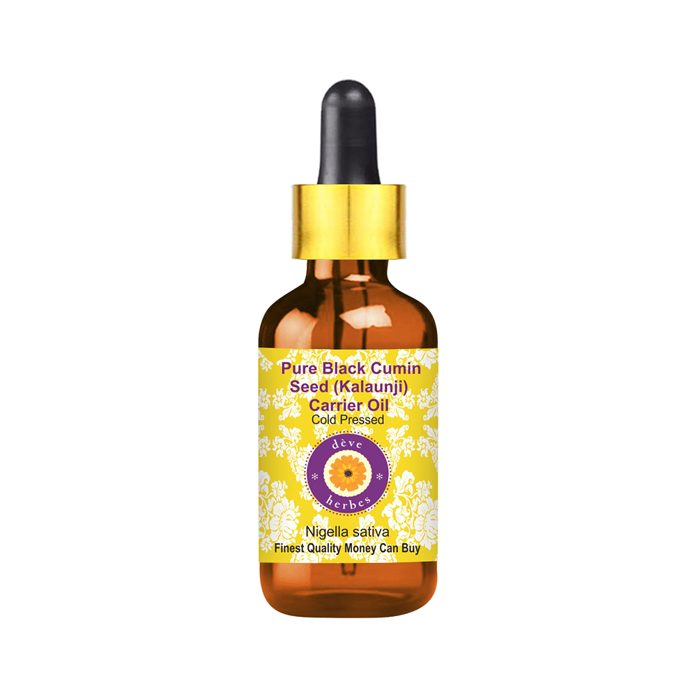 Deve Herbes Pure Black Cumin Seed (Kalaunji) Carrier Oil with Dropper - Image 1