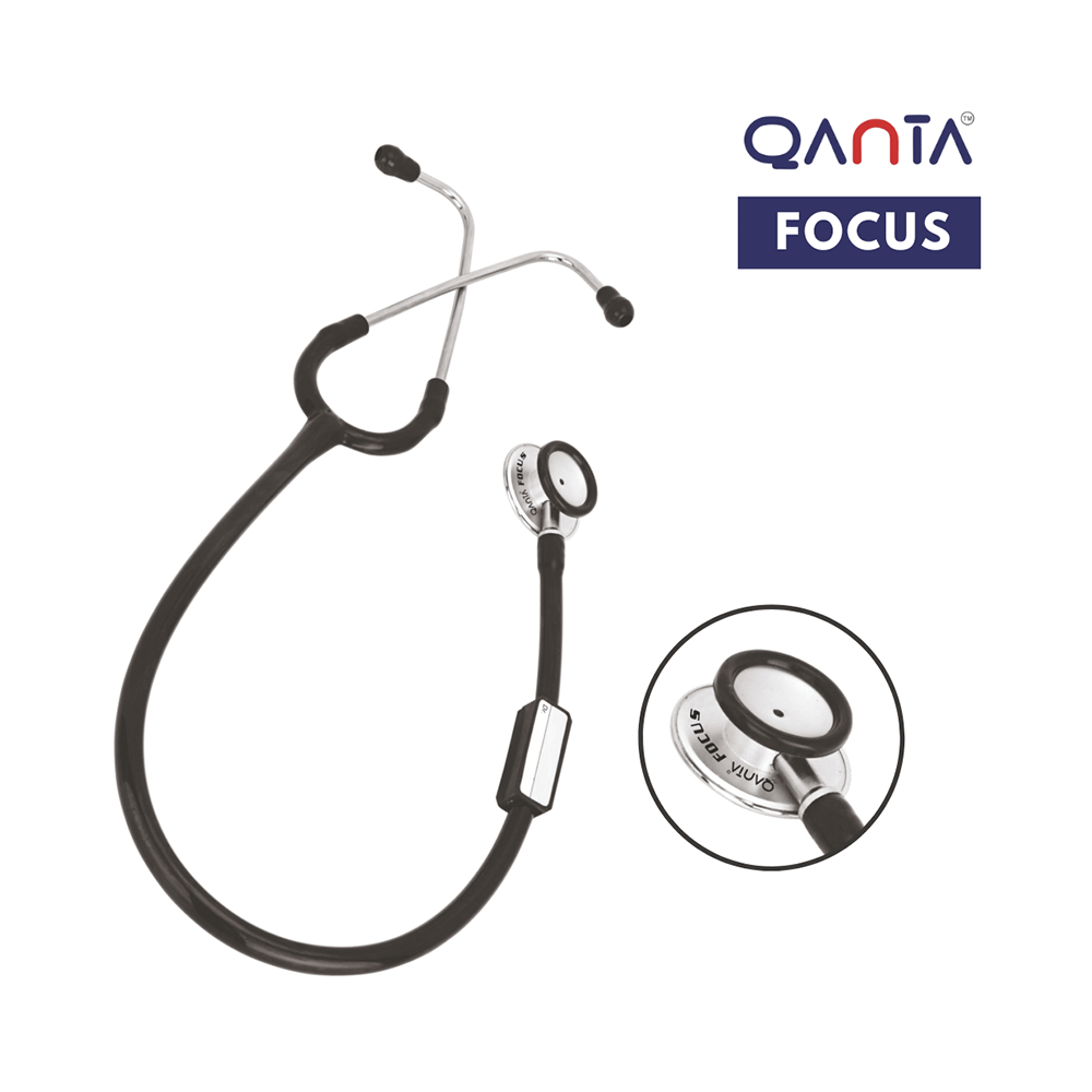 Qanta QA-1010 Stethoscope Focus With Aluminium Anodized Chest Piece Black - Image 2
