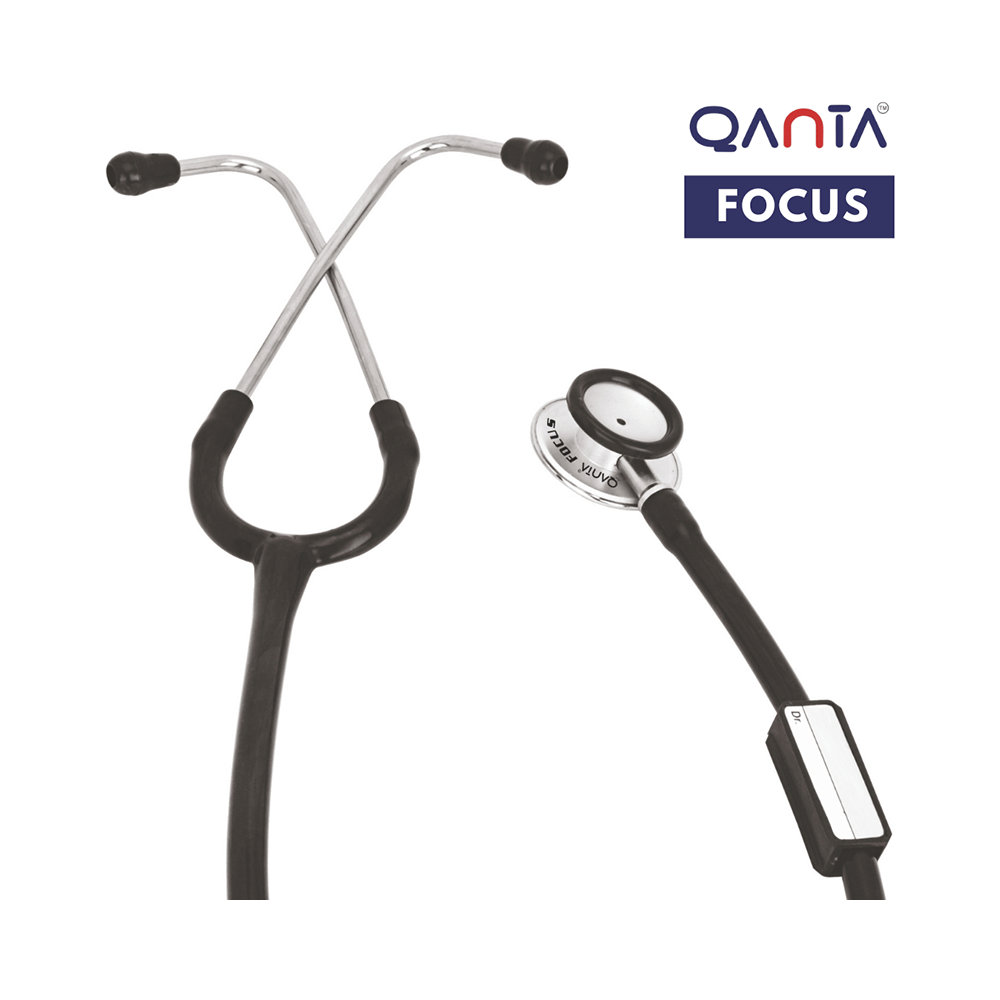 Qanta QA-1010 Stethoscope Focus With Aluminium Anodized Chest Piece Black - Image 3