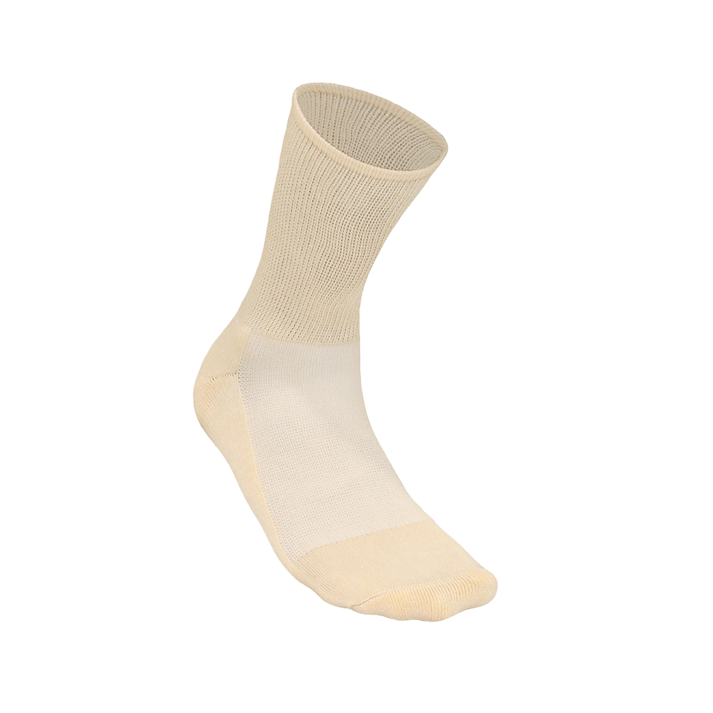 Heelium Diabetic Bamboo Socks Beige Free Size - Image 1