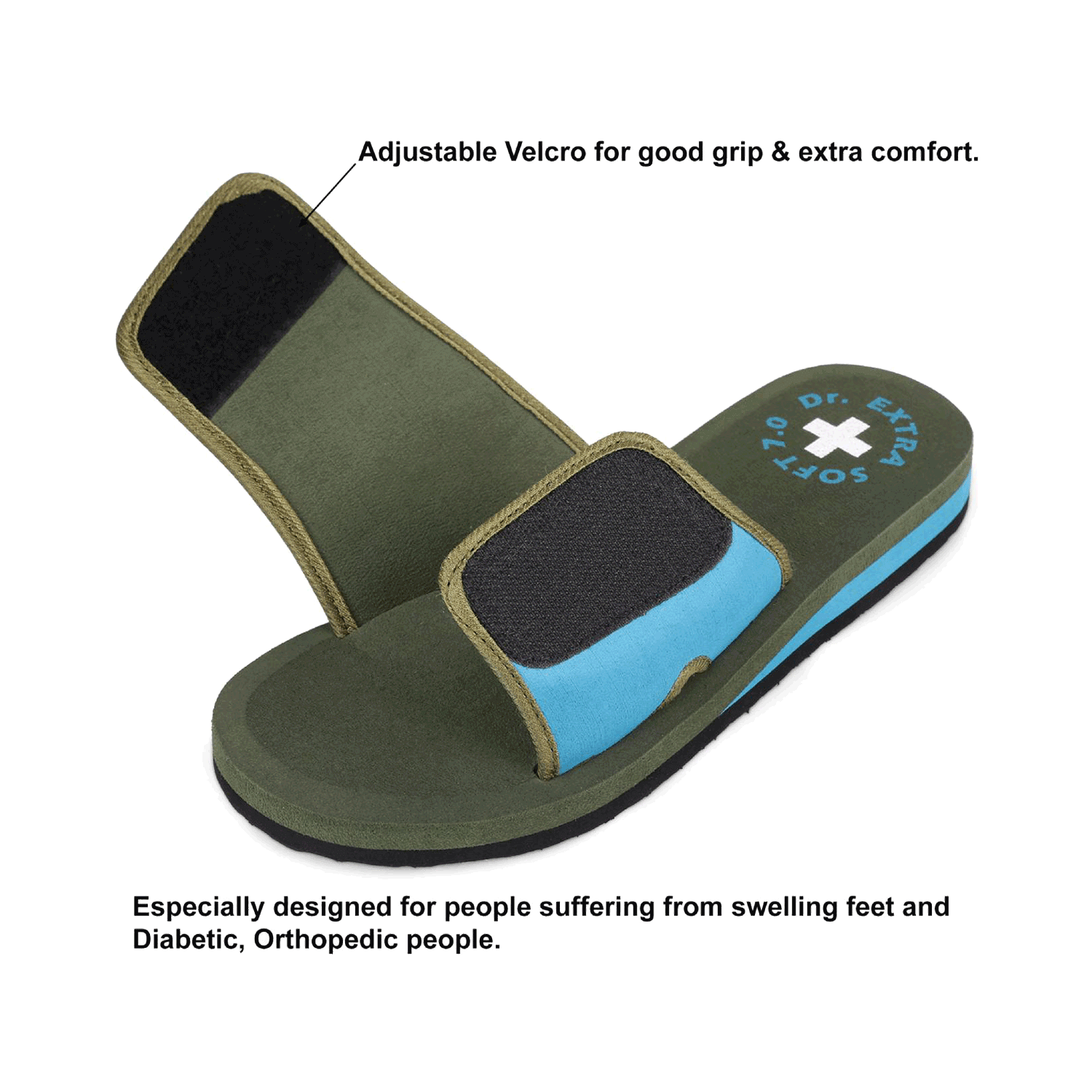 Doctor Extra Soft D-52 Flipflops and House Slippers for Women’s Olive 7 - Image 5