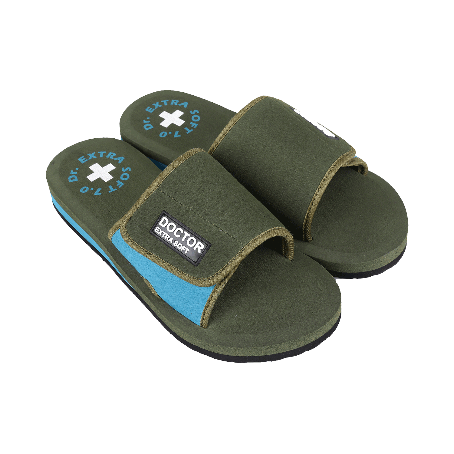 Doctor Extra Soft D-52 Flipflops and House Slippers for Women’s Olive 7 - Image 2