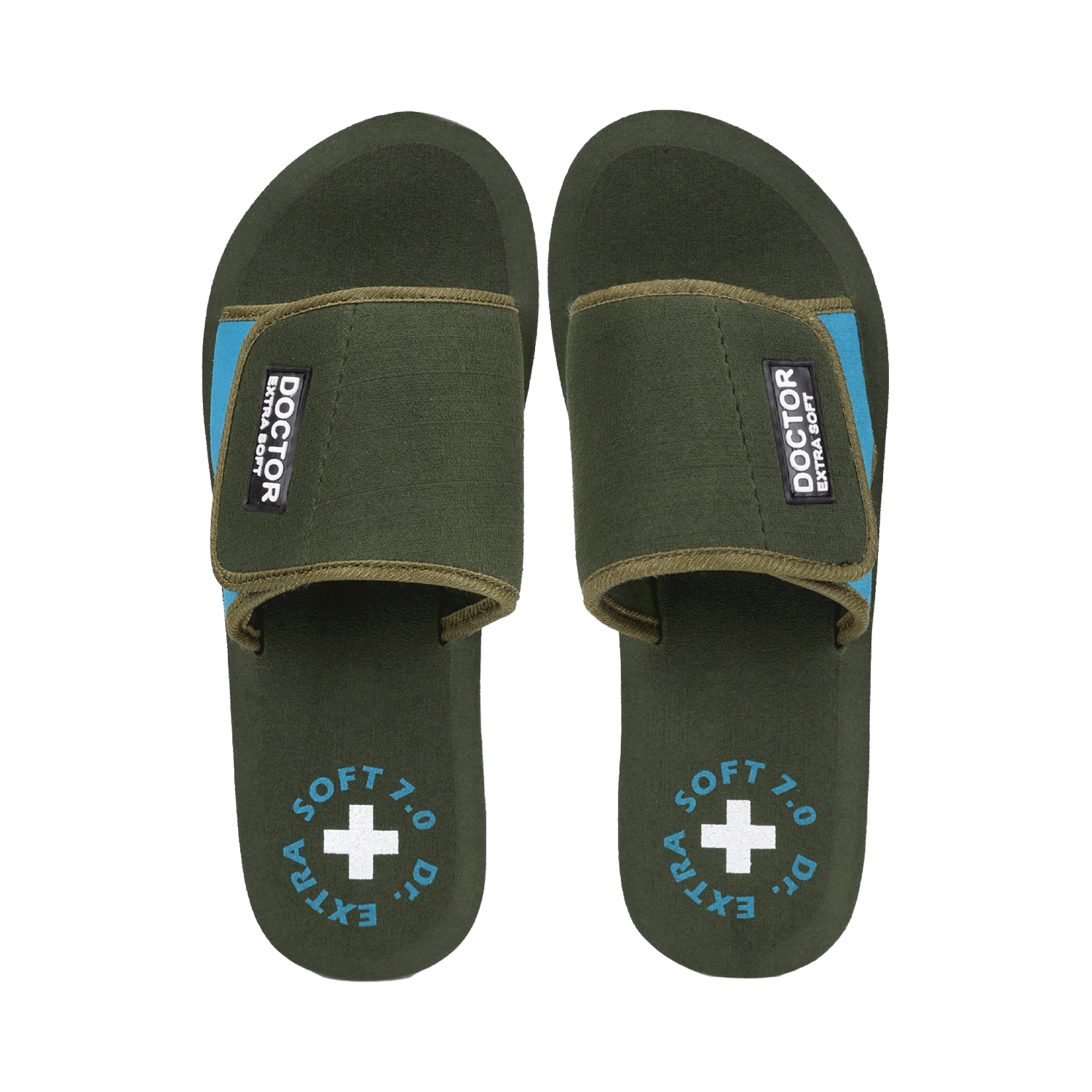 Doctor Extra Soft D-52 Flipflops and House Slippers for Women’s Olive 7 - Image 1