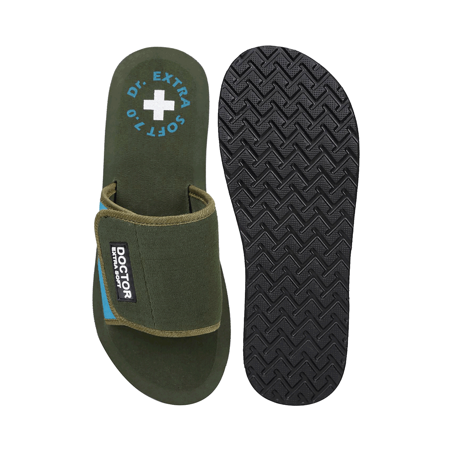 Doctor Extra Soft D-52 Flipflops and House Slippers for Women’s Olive 7 - Image 3