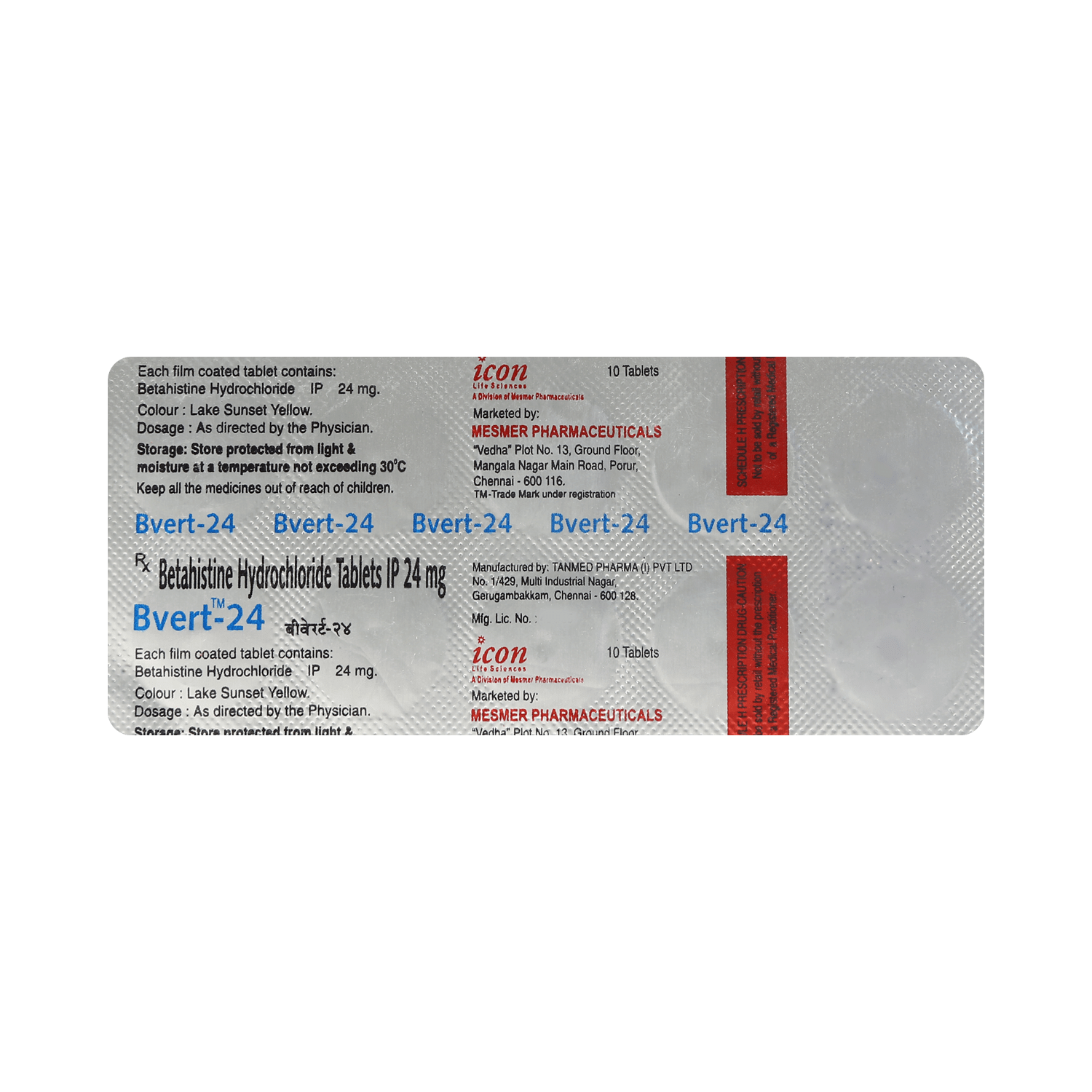 Bvert 24mg Tablet - Image 2