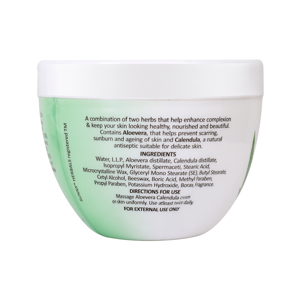 Sunny Herbals Aloevera Calendula Cream with 15gm Foot Cream Free - Image 2