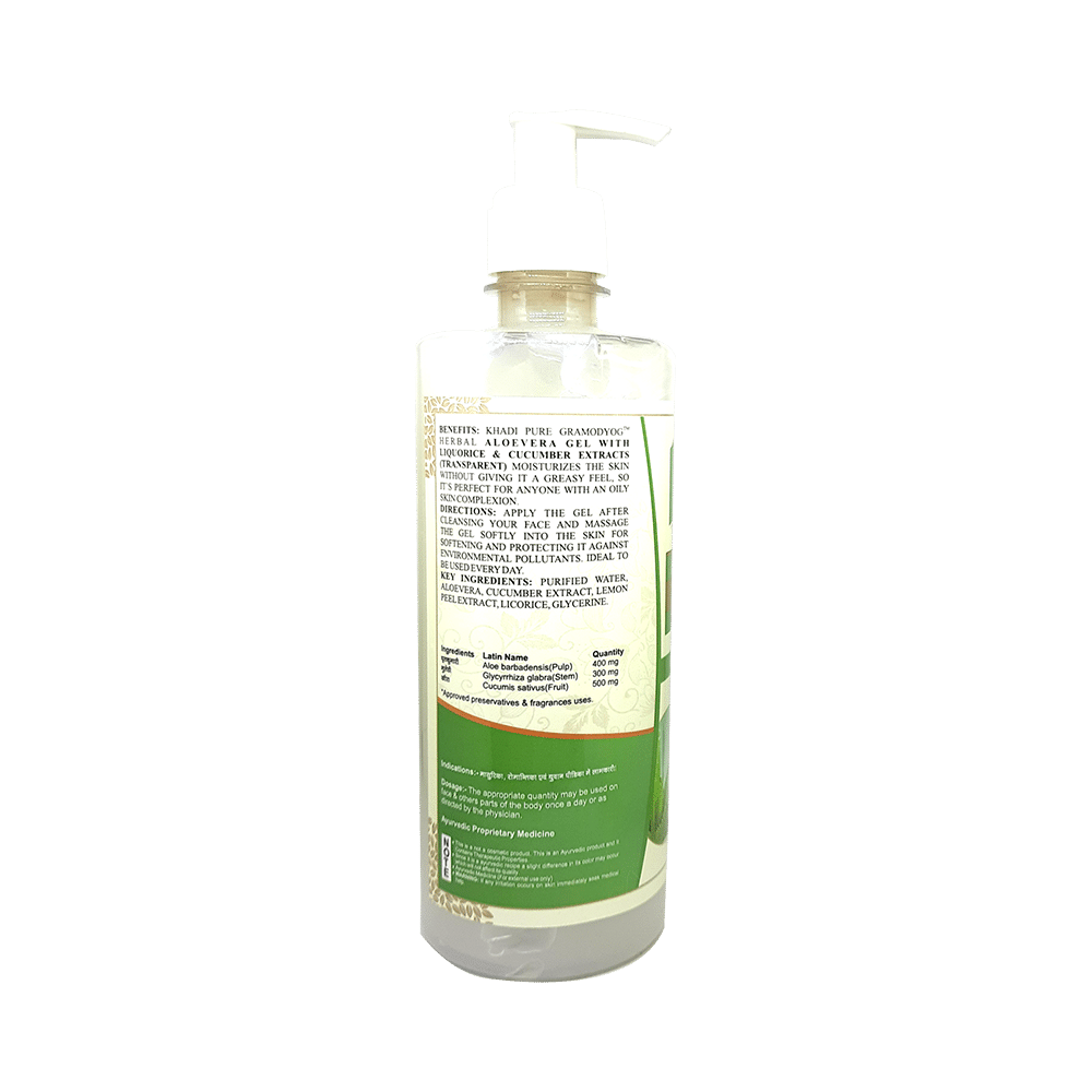 Khadi Pure Herbal Aloevera Gel (500ml Each) Transparent - Image 2
