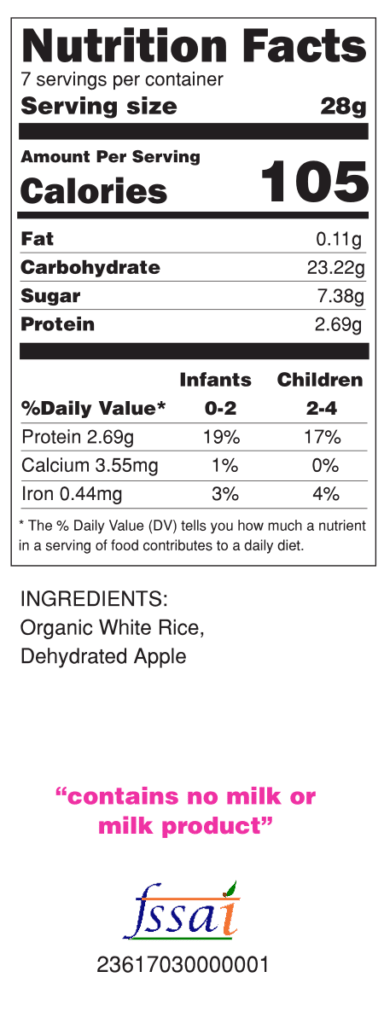 Baby Staples Organic Apple & Rice Porridge - Image 3