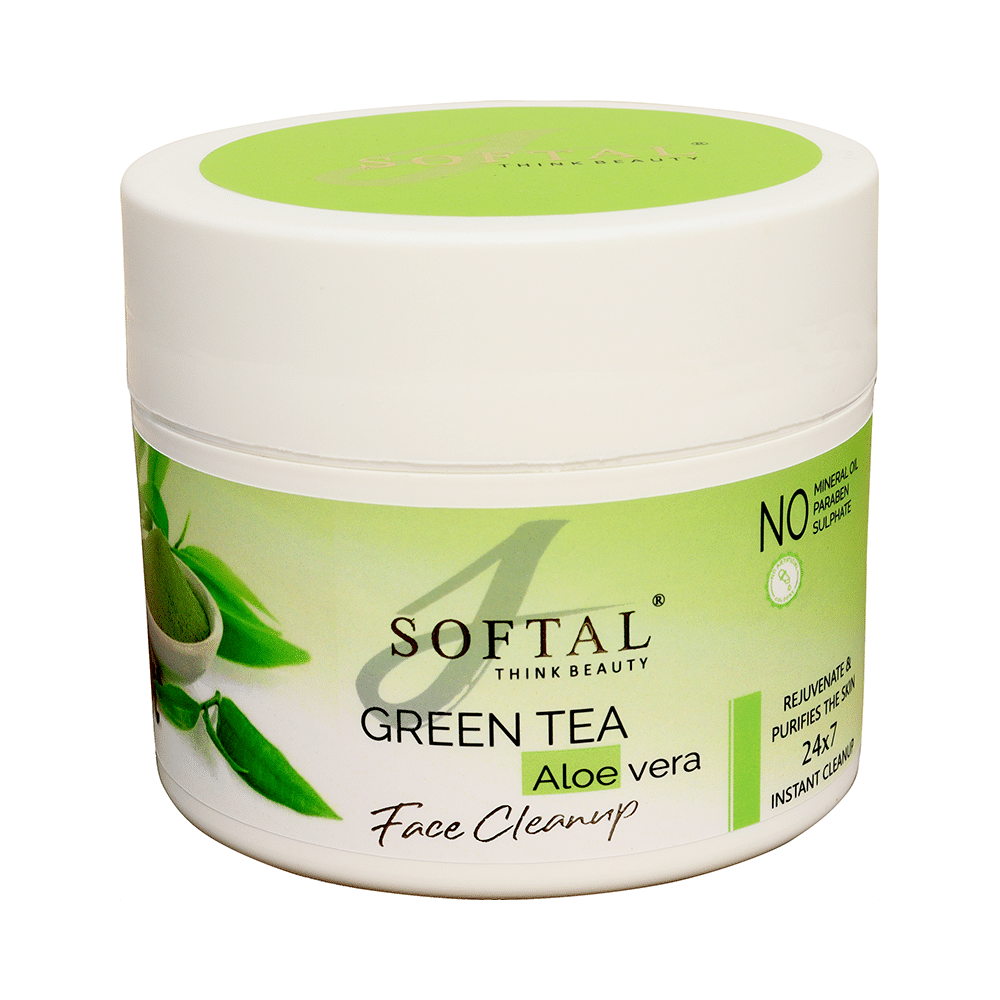 Softal Green Tea Aloe Vera Face Cleanup - Image 1