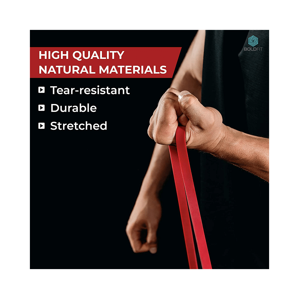 Boldfit Heavy Resistance Band for Exercise & Stretching Black 15-30kg - Image 7