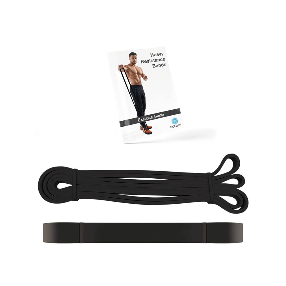 Boldfit Heavy Resistance Band for Exercise & Stretching Black 15-30kg - Image 2
