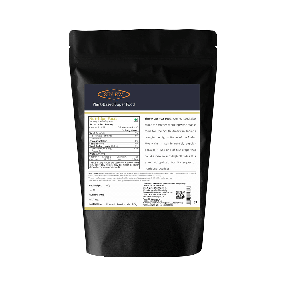 Sinew Nutrition Gluten Free White Quinoa Seeds - Image 2