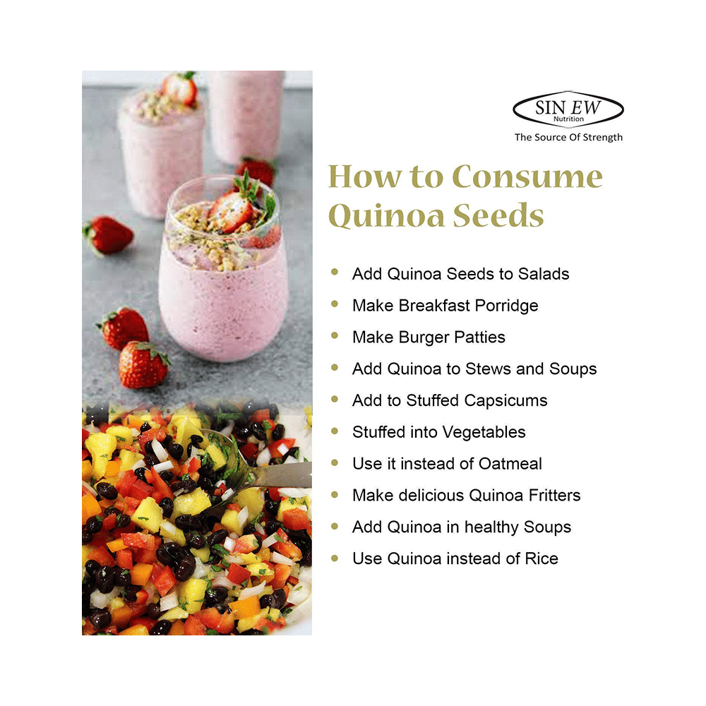 Sinew Nutrition Gluten Free White Quinoa Seeds - Image 5