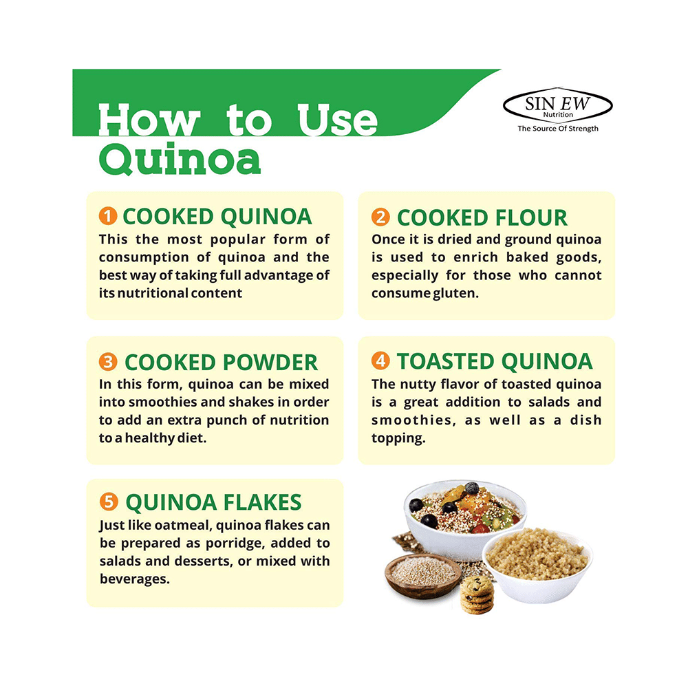 Sinew Nutrition Gluten Free White Quinoa Seeds - Image 4