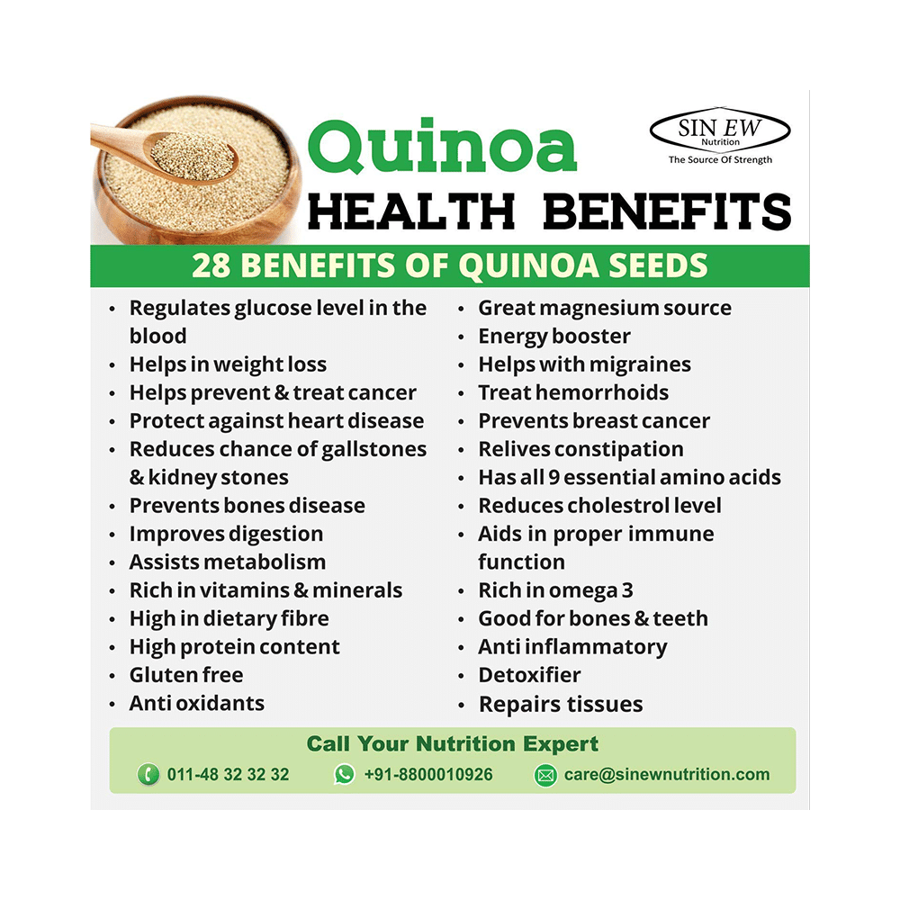 Sinew Nutrition Gluten Free White Quinoa Seeds - Image 3