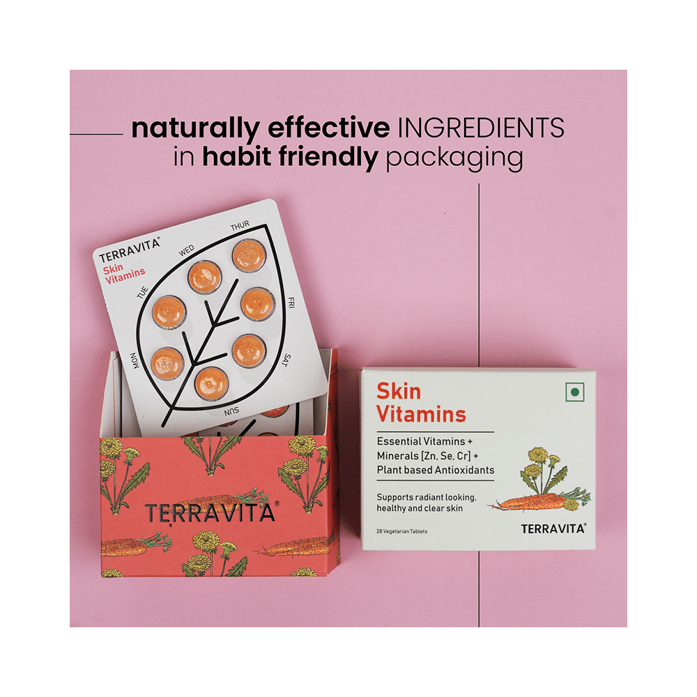 Terravita Skin Vitamins Vegetarian Tablet - Image 3