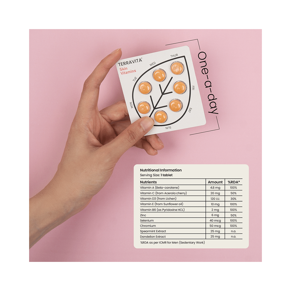 Terravita Skin Vitamins Vegetarian Tablet - Image 7