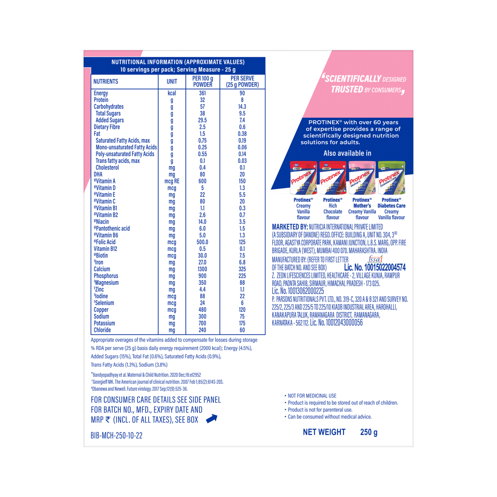 Mother’s Drink with DHA, Vitamins & Protein | Flavour Vanilla Powder | Nutrition Formula Chocolate Powder - Image 2