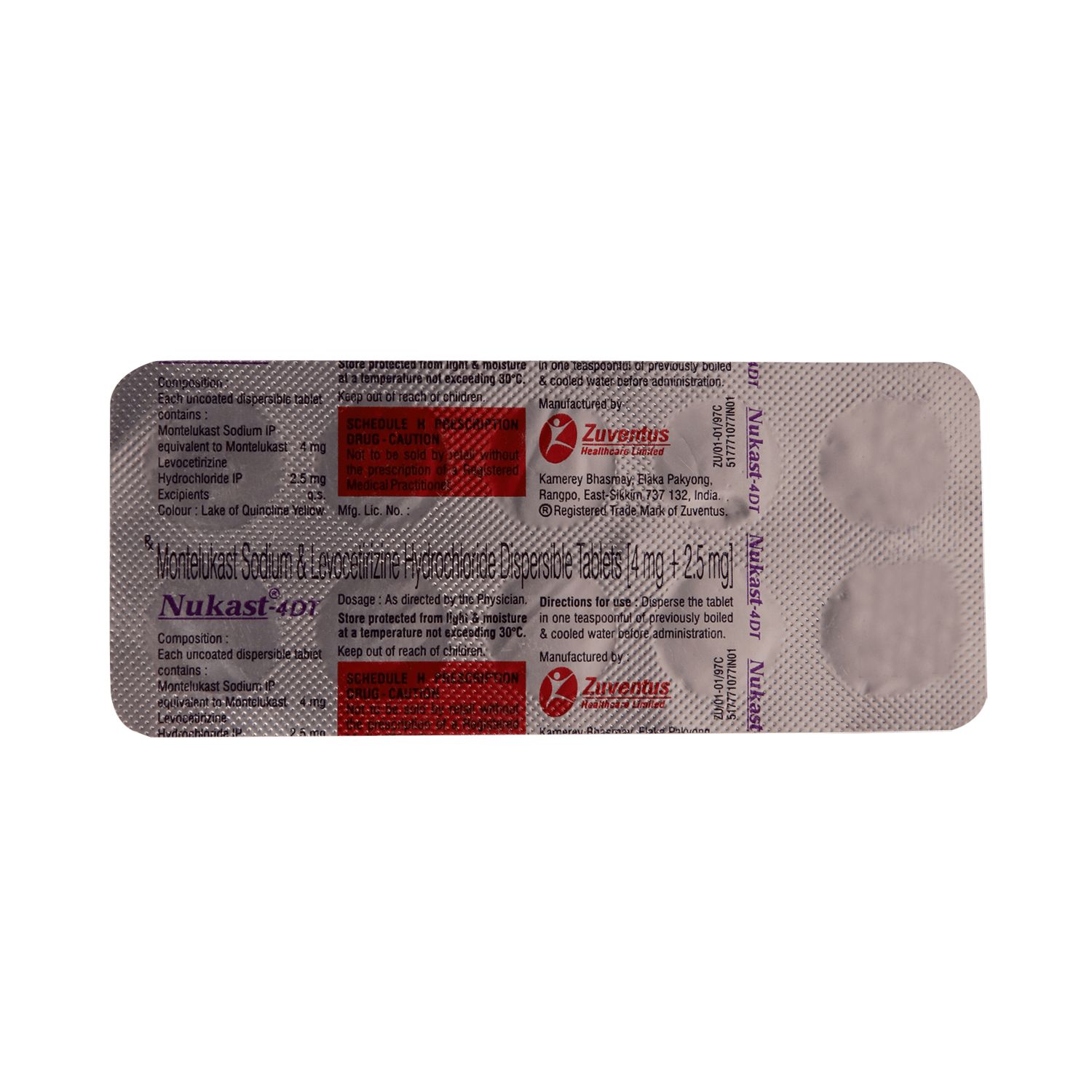 Nukast 2.5mg/4mg Tablet - Image 3