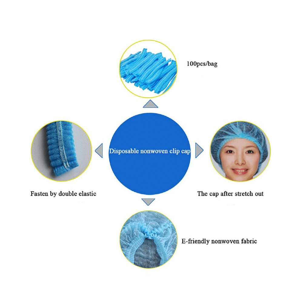 C Cure Bouffant Cap Blue - Image 4