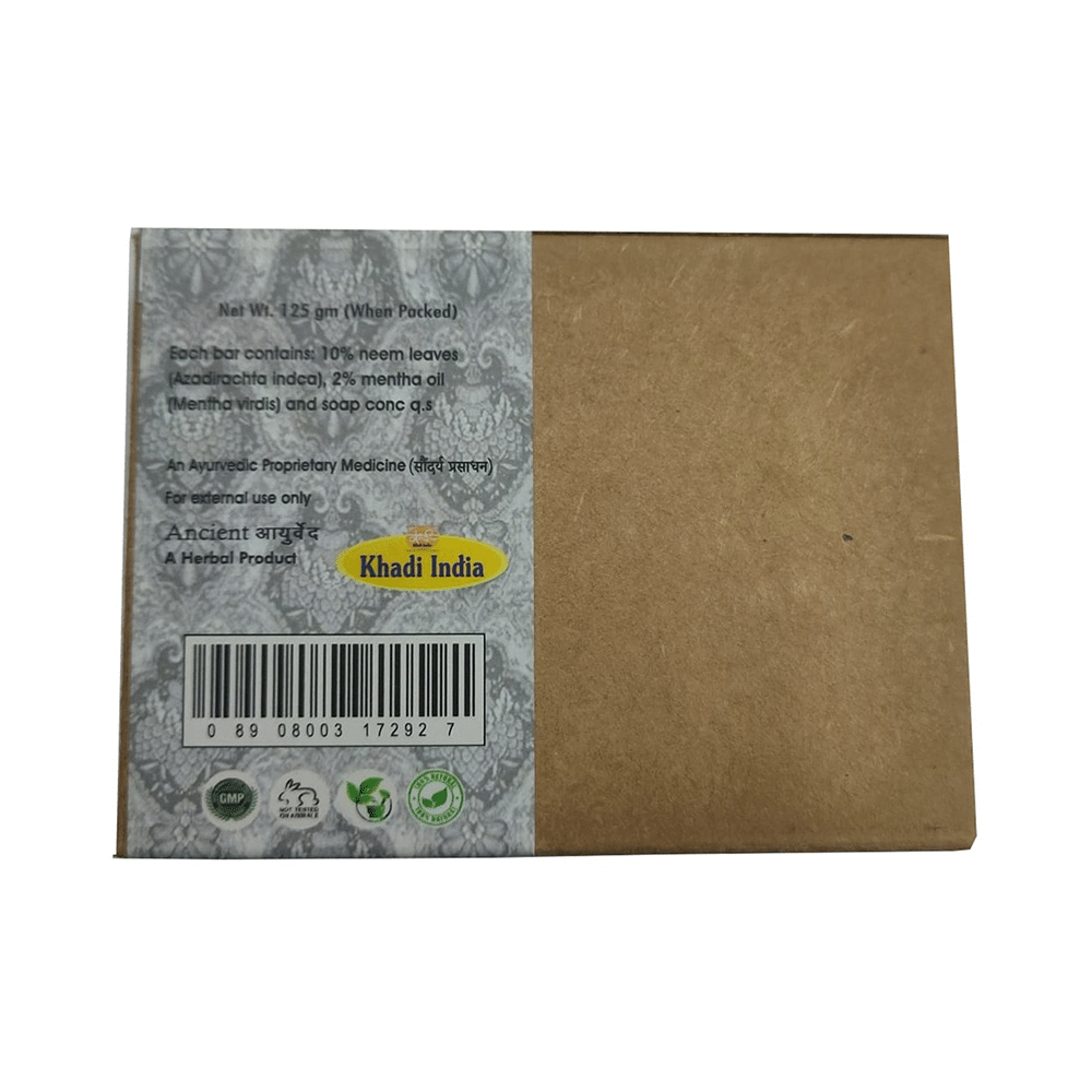 Khadi India Abeers Premium Neem Mentha Soap - Image 2