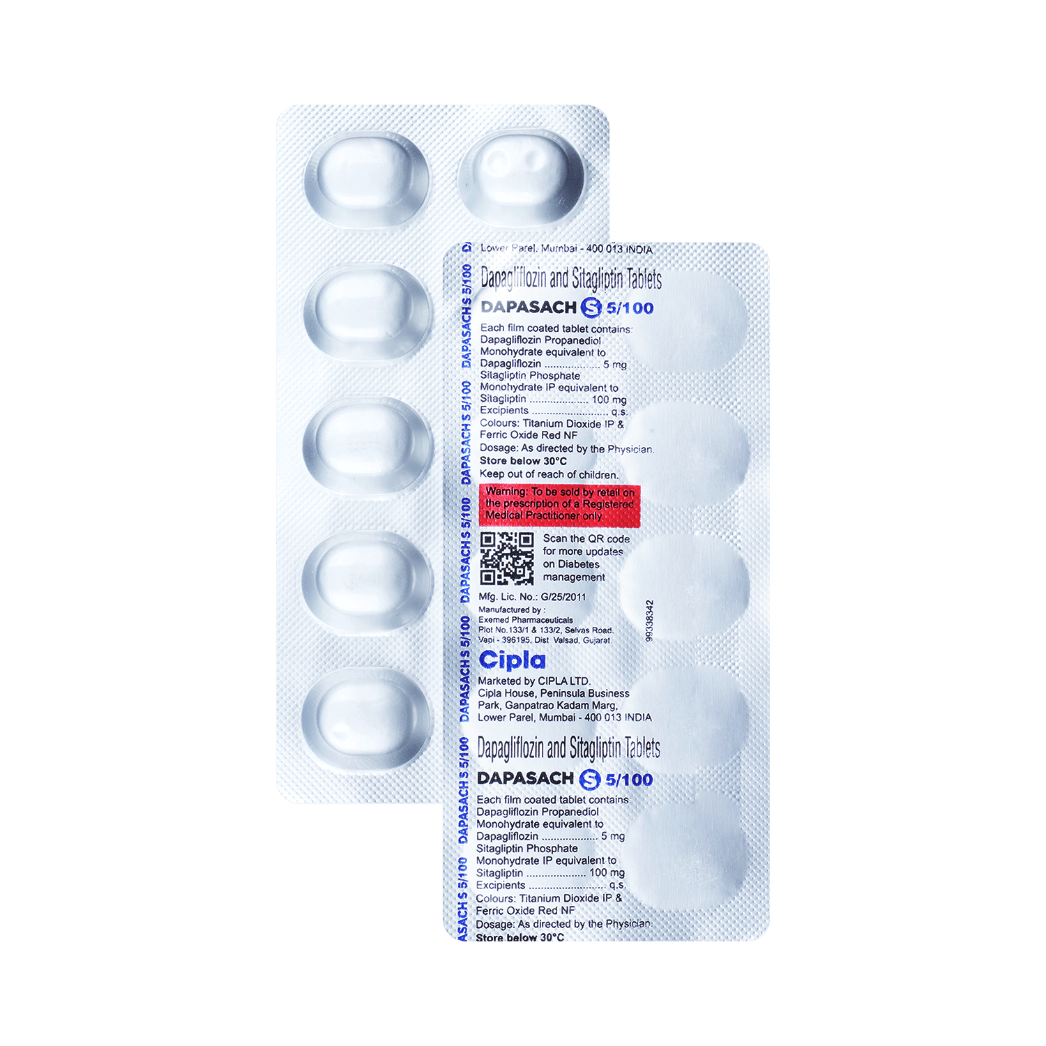 Dapasach S 5mg/100mg Tablet - Image 1