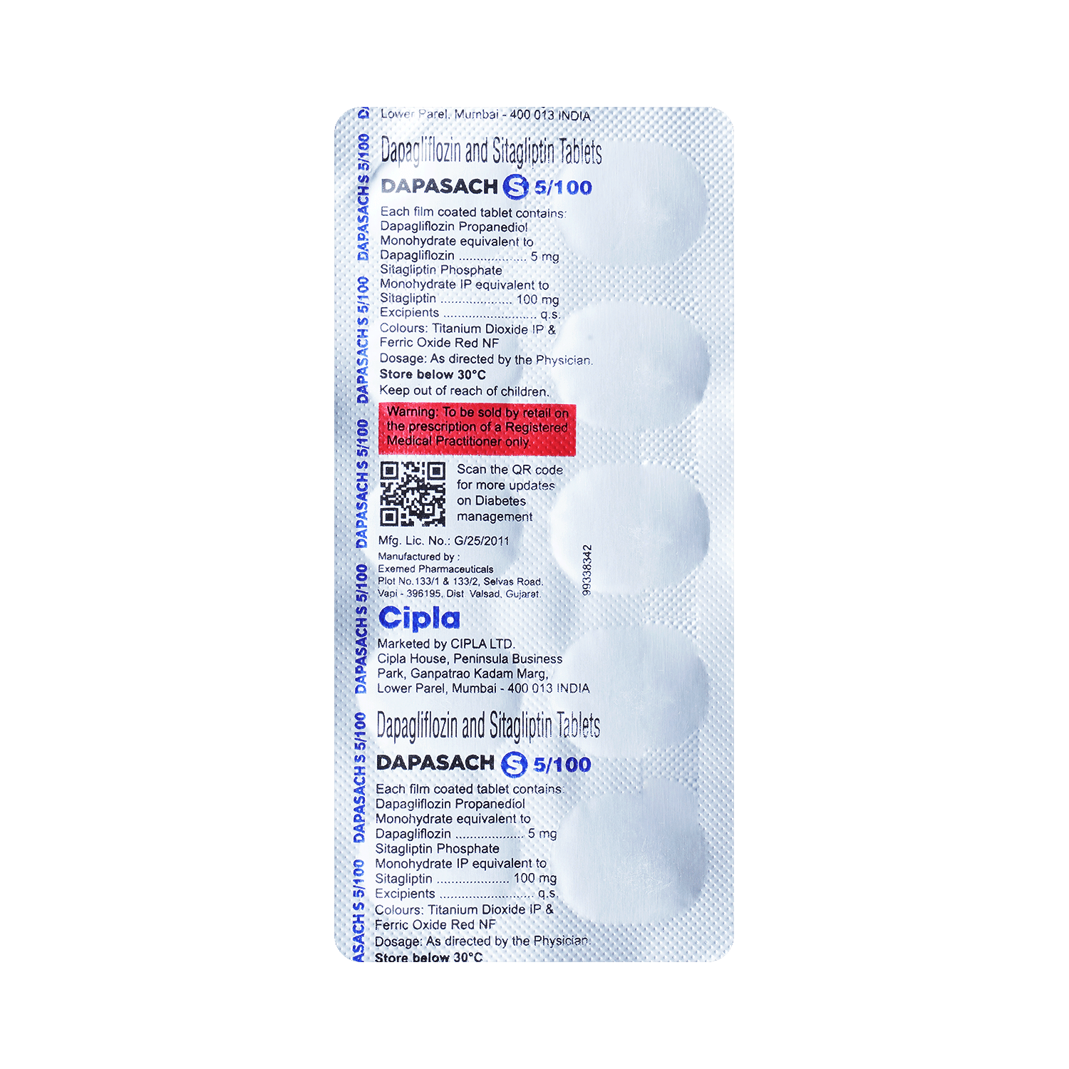 Dapasach S 5mg/100mg Tablet - Image 3