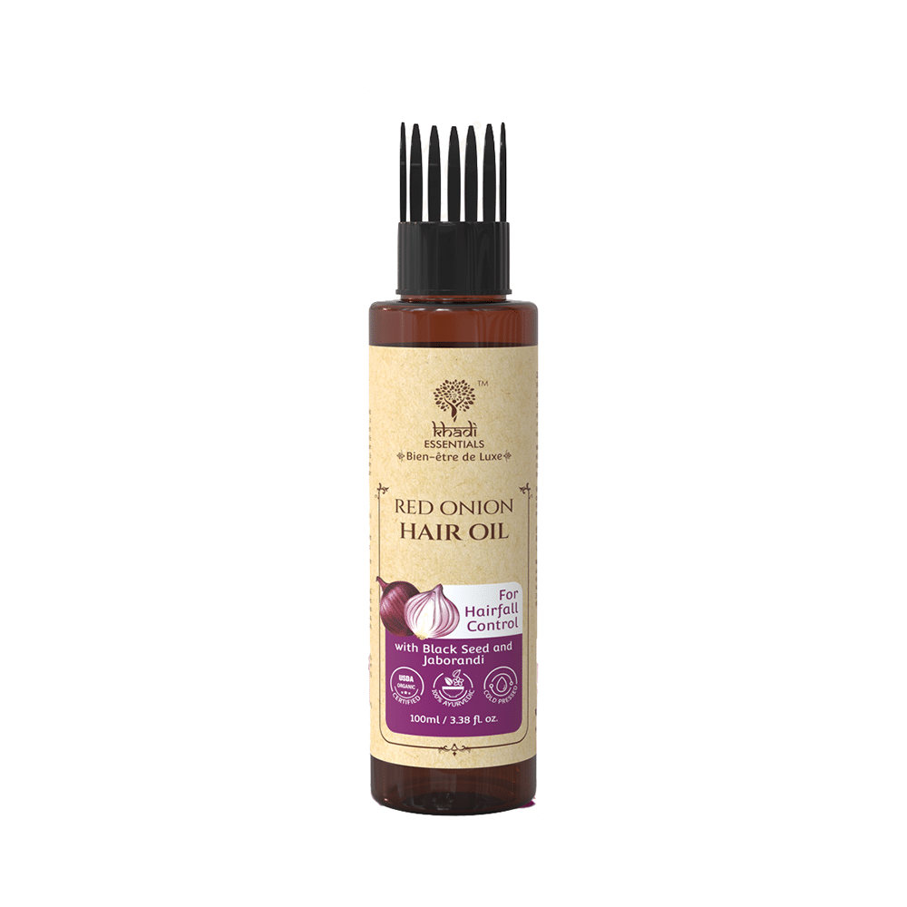 Khadi Essentials Red Onion Hair Oil - Image 1