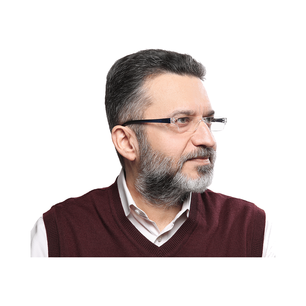 Klar Eye K 511 Rectangle Rimless Reading Glasses for Men and Women Black Optical Power +2.25 - Image 3