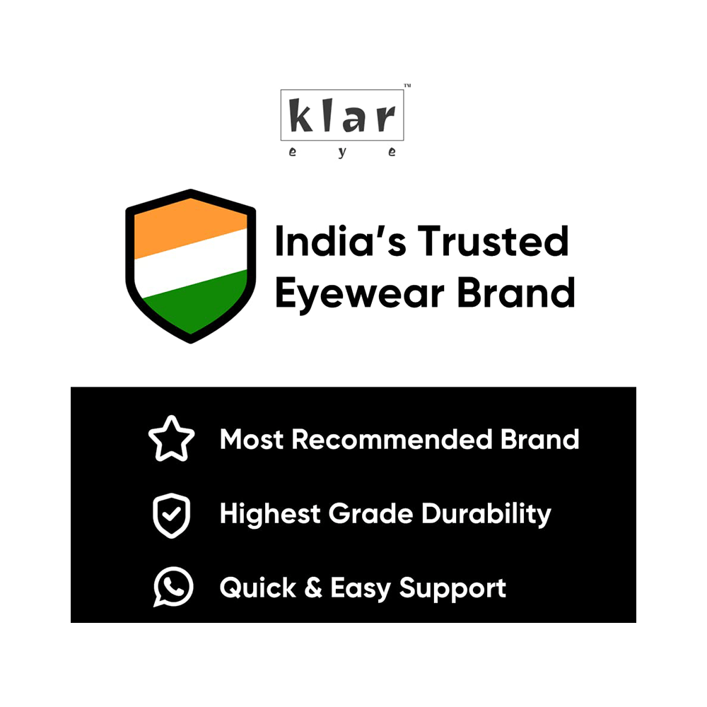 Klar Eye K 511 Rectangle Rimless Reading Glasses for Men and Women Black Optical Power +2.25 - Image 7