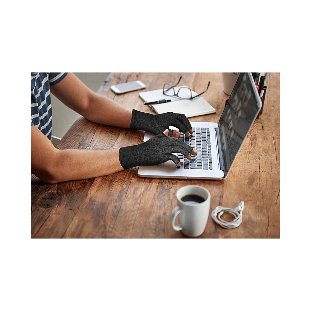 Dr. Arthritis Compression Gloves & Doctor Written Handbook Small Grey - Image 6