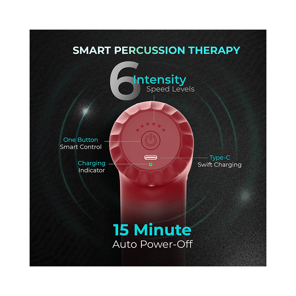 beatXP Bolt Deep Tissue Massage Gun Red - Image 5