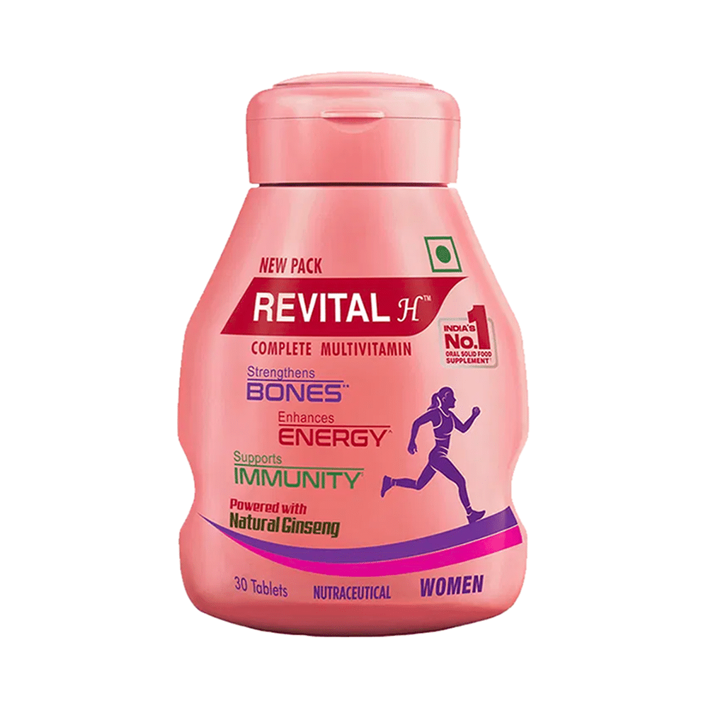 Revital H Woman Tablet with Multivitamins, Calcium, Zinc & Natural Ginseng | For Daily Immunity, Strong Bones & Energy - Image 2