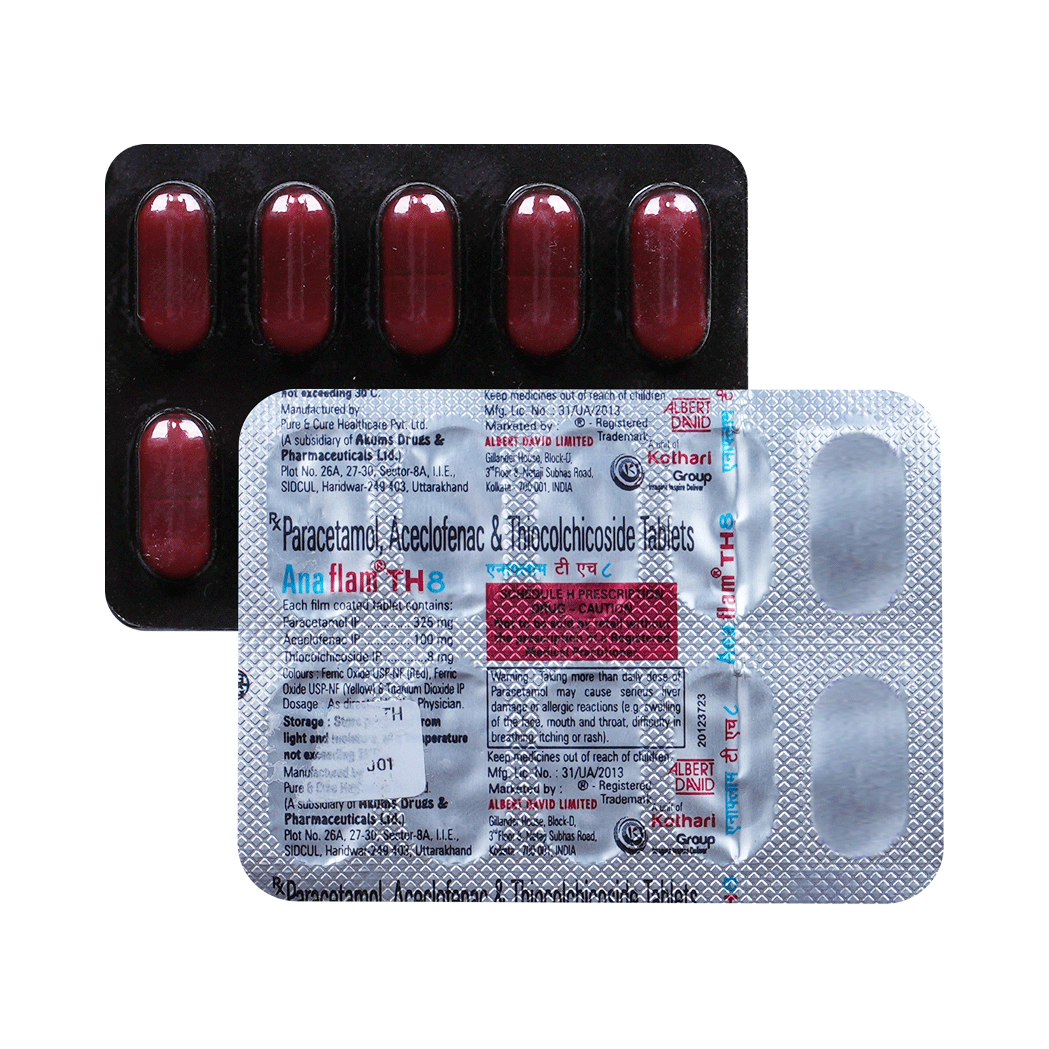 Anaflam TH  8 Tablet