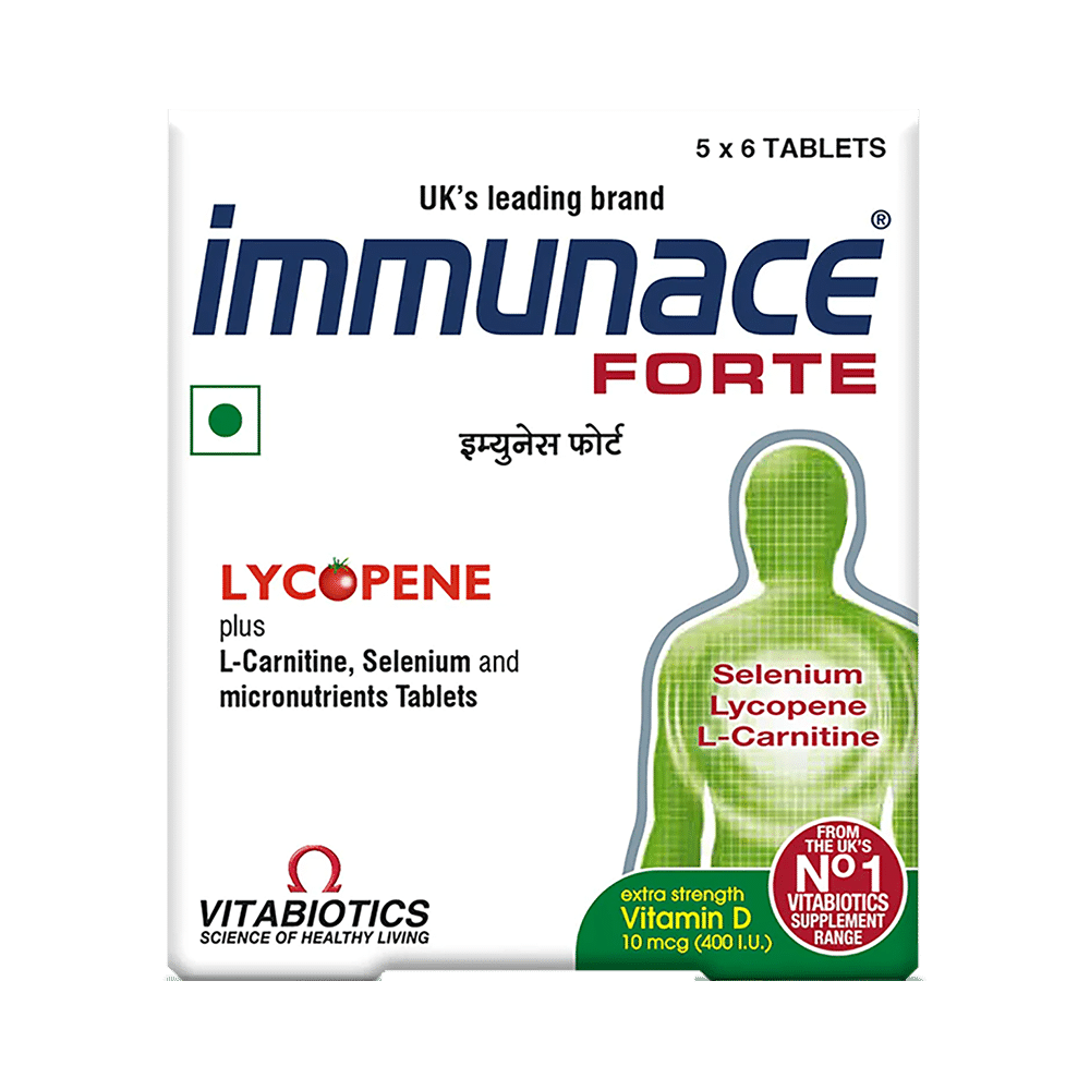 Immunace Forte Tablet with Lycopene+L-Carnitine, Vitamin D (400 IU) | For Immunity - Image 3