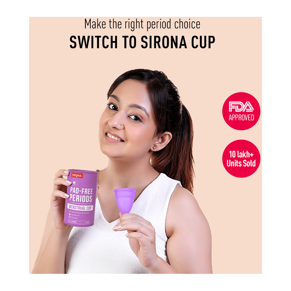 Sirona Reusable Menstrual Cup for Women | Size Large - Image 3