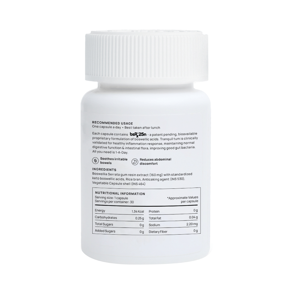 Nature & Thought Tranquil Tum Boswellia Capsule | Soothing Support for Irritable Bowel - Image 2