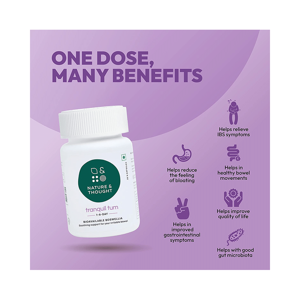 Nature & Thought Tranquil Tum Boswellia Capsule | Soothing Support for Irritable Bowel - Image 7