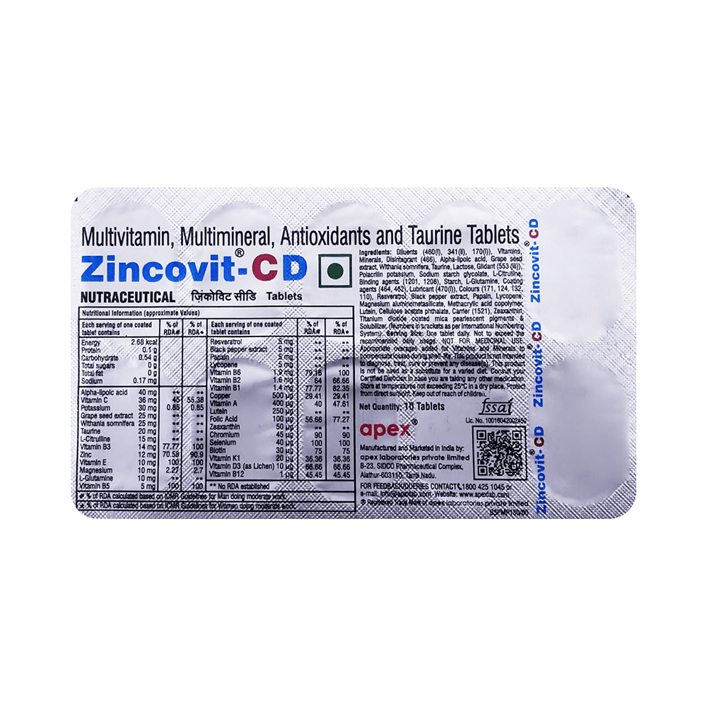Zincovit-CD Tablet - Image 3