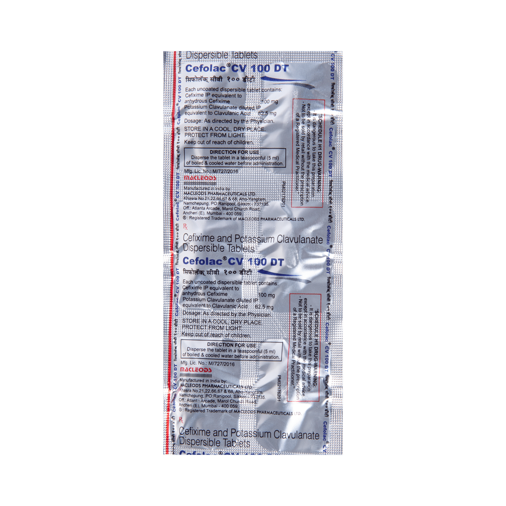 Cefolac CV 100 DT Tablet - Image 4