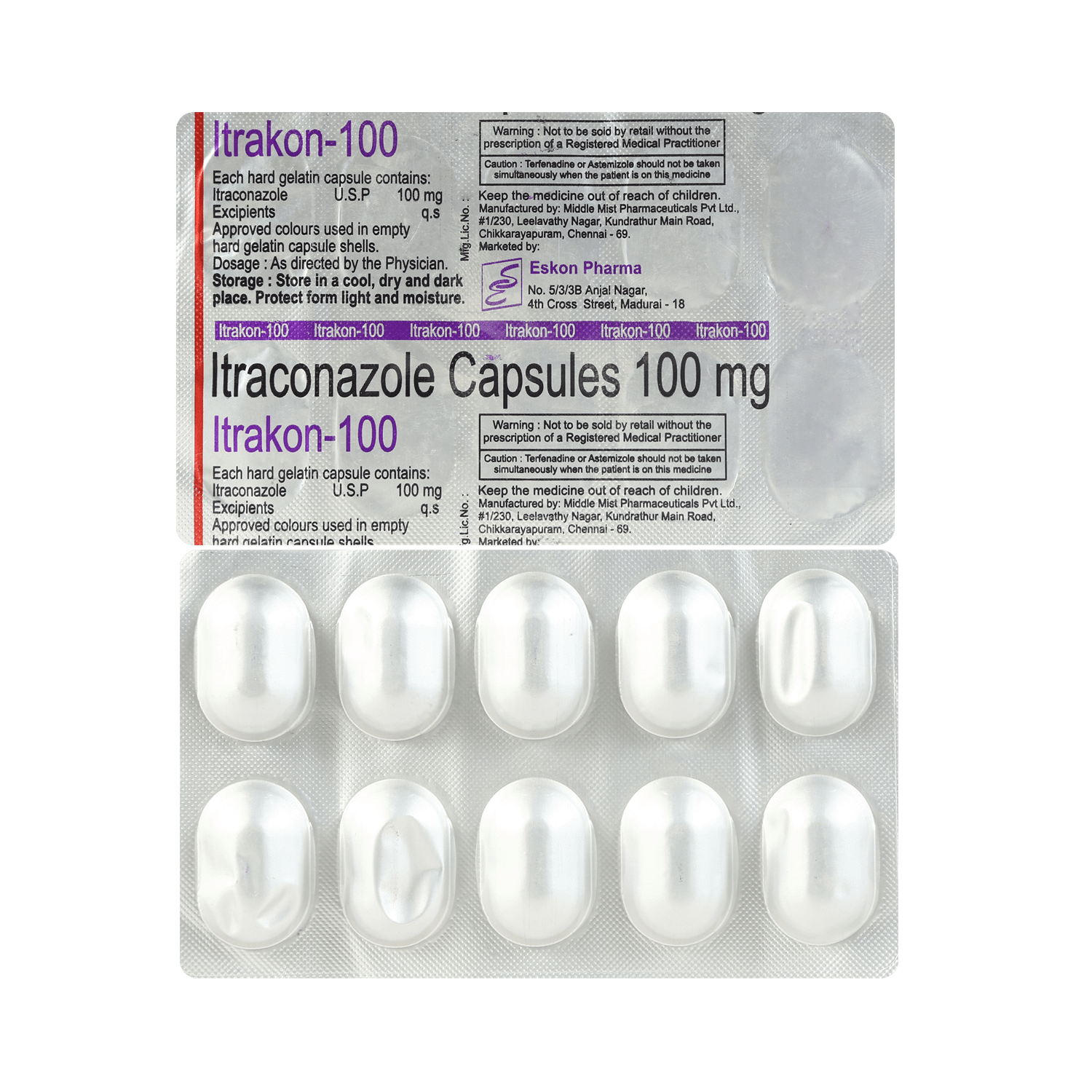 Itrakon 100mg Capsule - Image 1