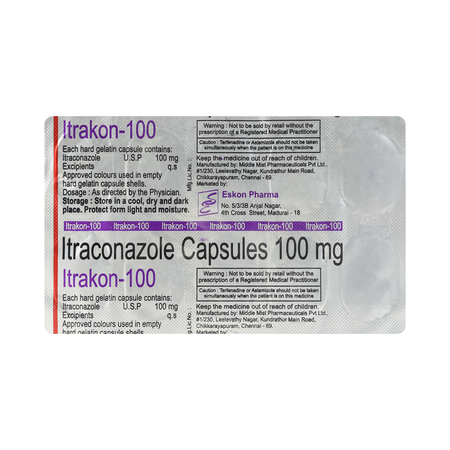 Itrakon 100mg Capsule - Image 3