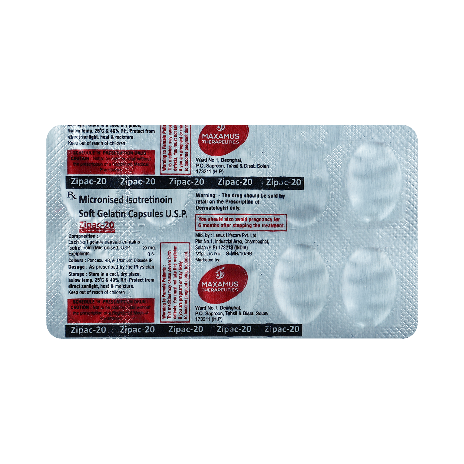 Zipac 20mg Soft Gelatin Capsule - Image 5