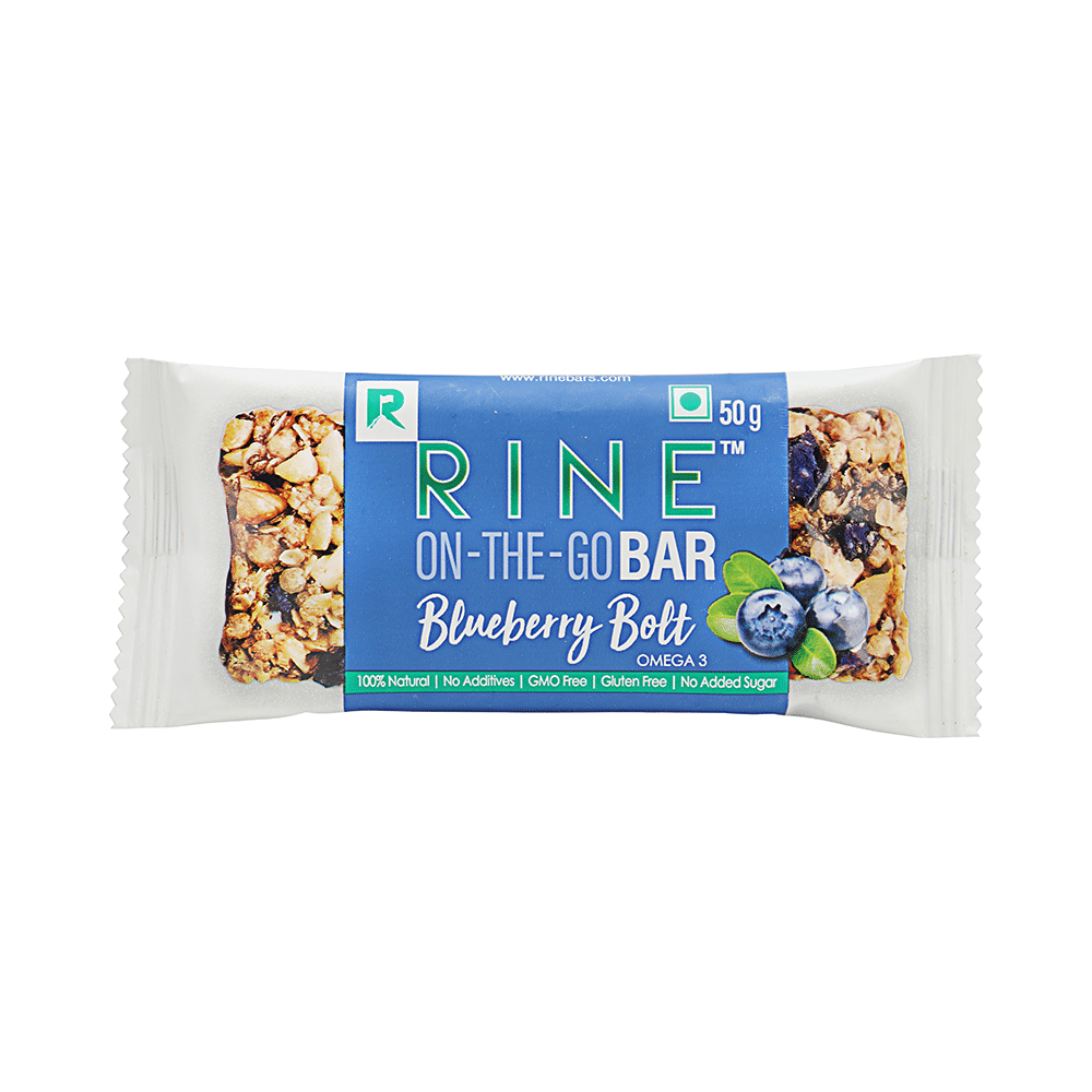 Rine On-The-Go Bar (50gm Each) Blueberry Bolt Omega 3 - Image 2