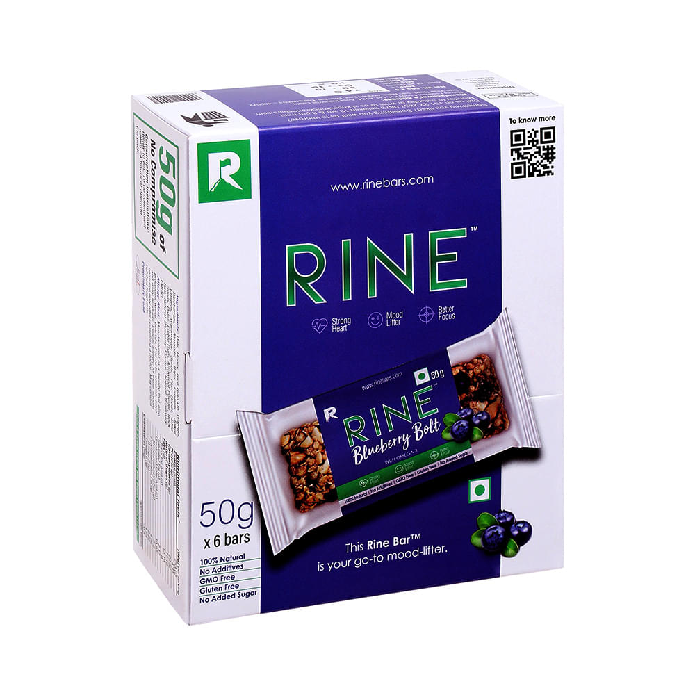 Rine On-The-Go Bar (50gm Each) Blueberry Bolt Omega 3 - Image 5