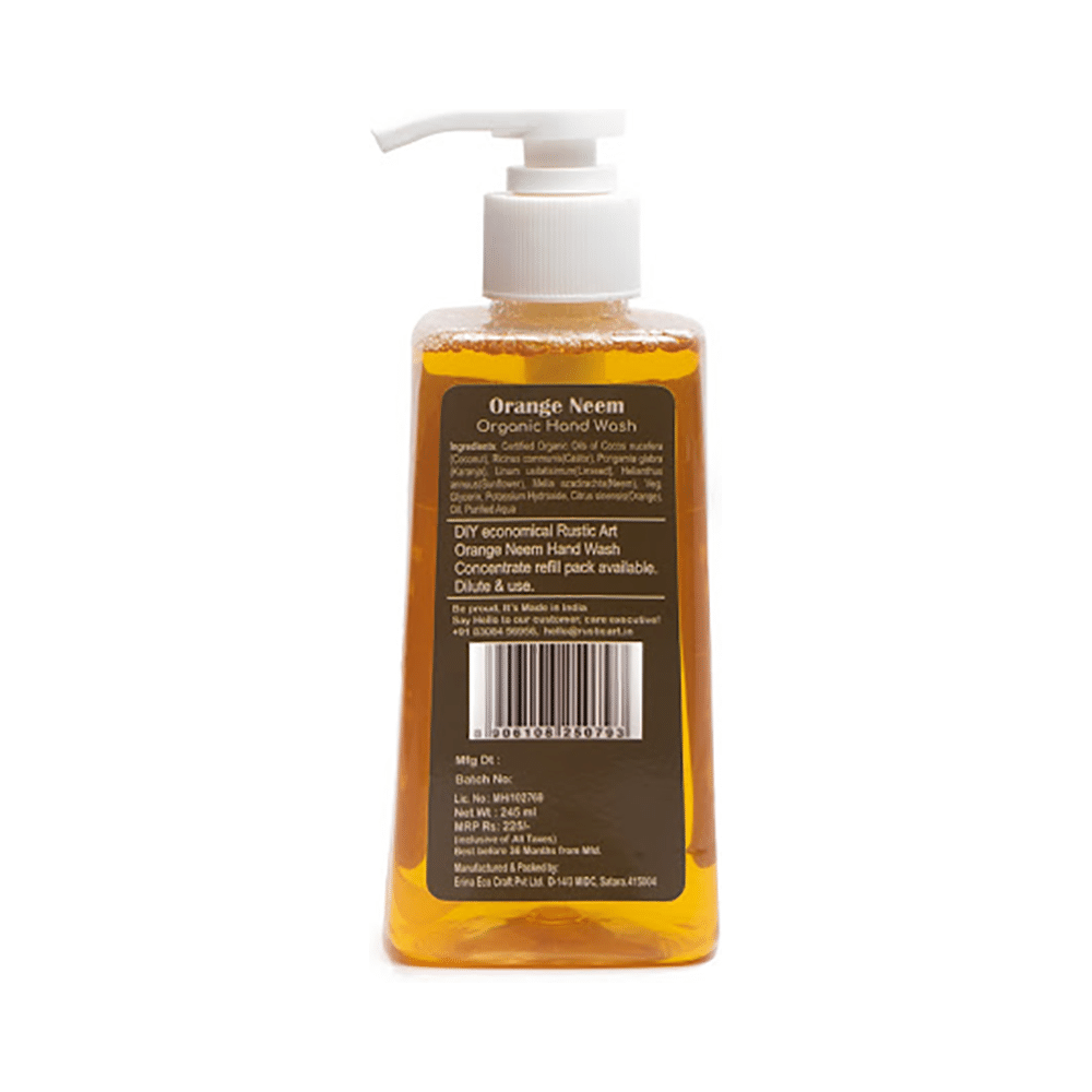 Rustic Art Orange Neem Hand Wash - Image 2