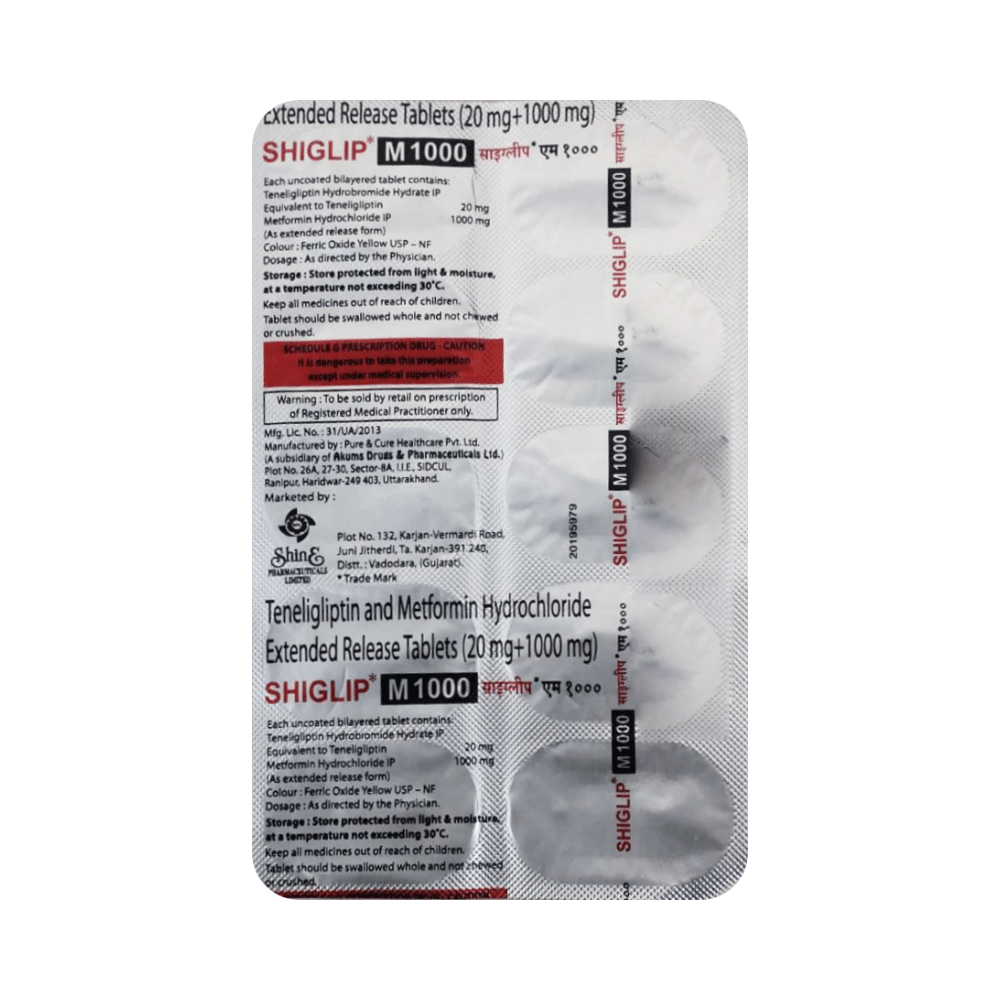 Shiglip M 1000 Tablet ER