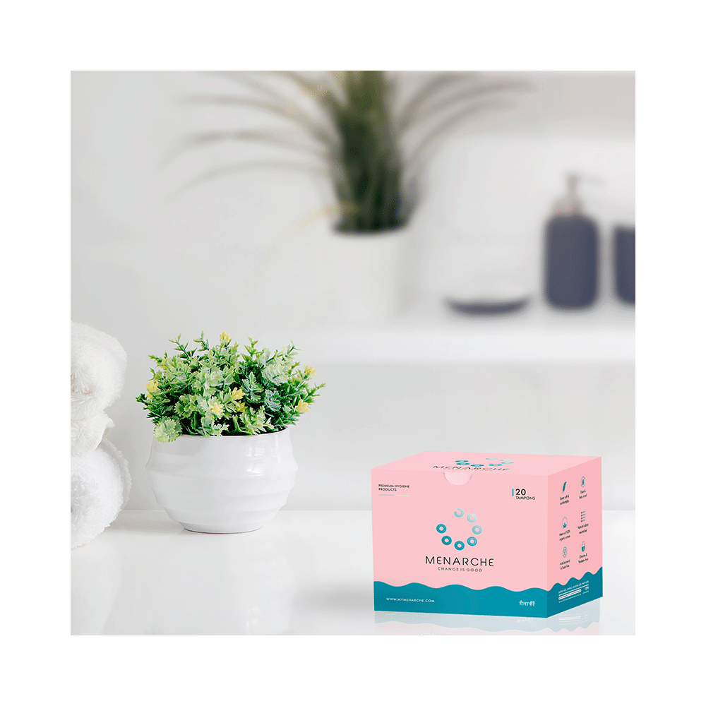 Menarche 100% Organic Cotton Tampons (20 Each) High Flow - Image 6
