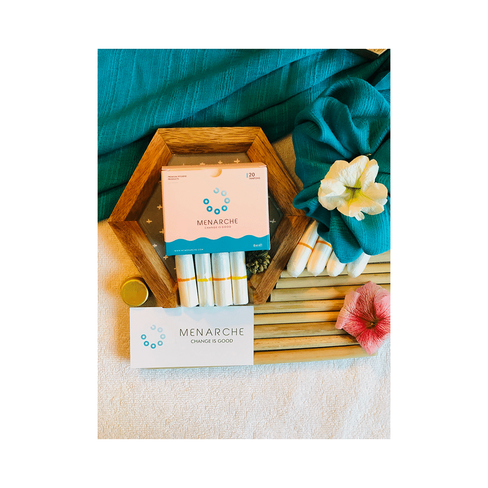 Menarche 100% Organic Cotton Tampons (20 Each) High Flow - Image 7